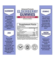 BioSchwartz Elderberry Gummies with Zinc and Vitamin C for Adults & Kids | Natural Immune Support | Black Sambucus Elderberries, Powerful Multimineral