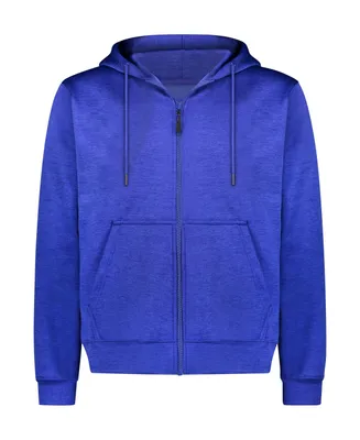 Mio Marino Big & Tall Premium Zip-Up Hoodie for Men with Smooth Silky Matte Finish Cozy Fleece Inner Lining Sweater Hood