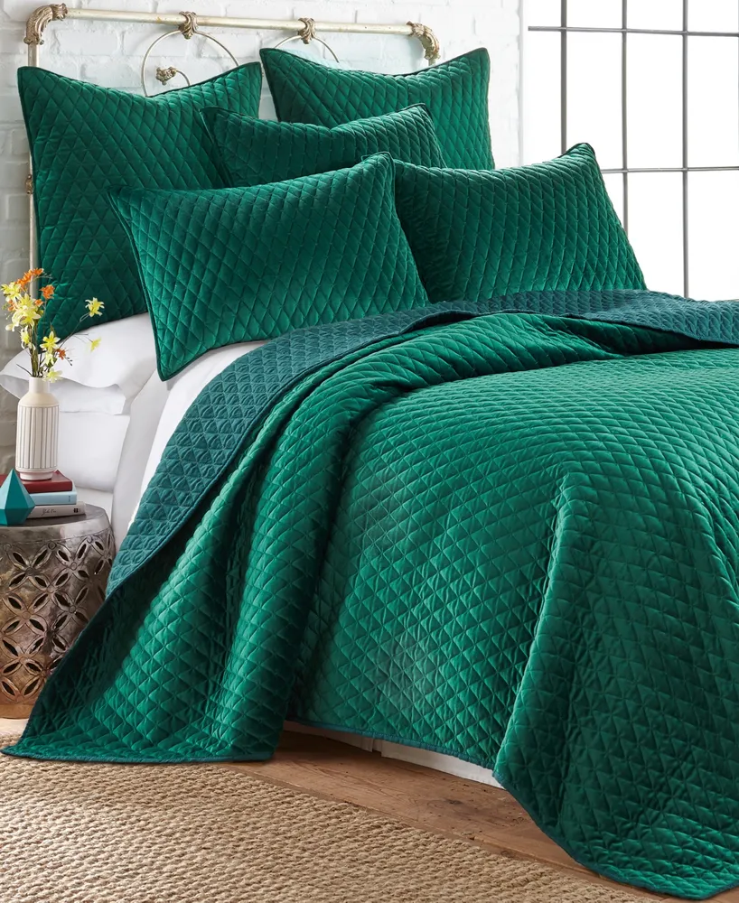 Levtex Empire Rich Emerald Velvet Reversible Quilt, Twin/Twin Xl