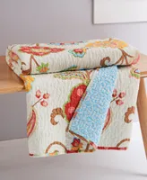 Levtex Ashbury Spring Jacobean Floral Quilted Throw, 50" x 60"