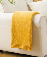 Battilo Lifestyle Solid Woven Micro Chenille Throw, 51" x 67"