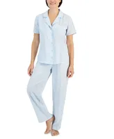 Charter Club Women's Matte Satin Short-Sleeve Pajamas Set, Created for Macy's