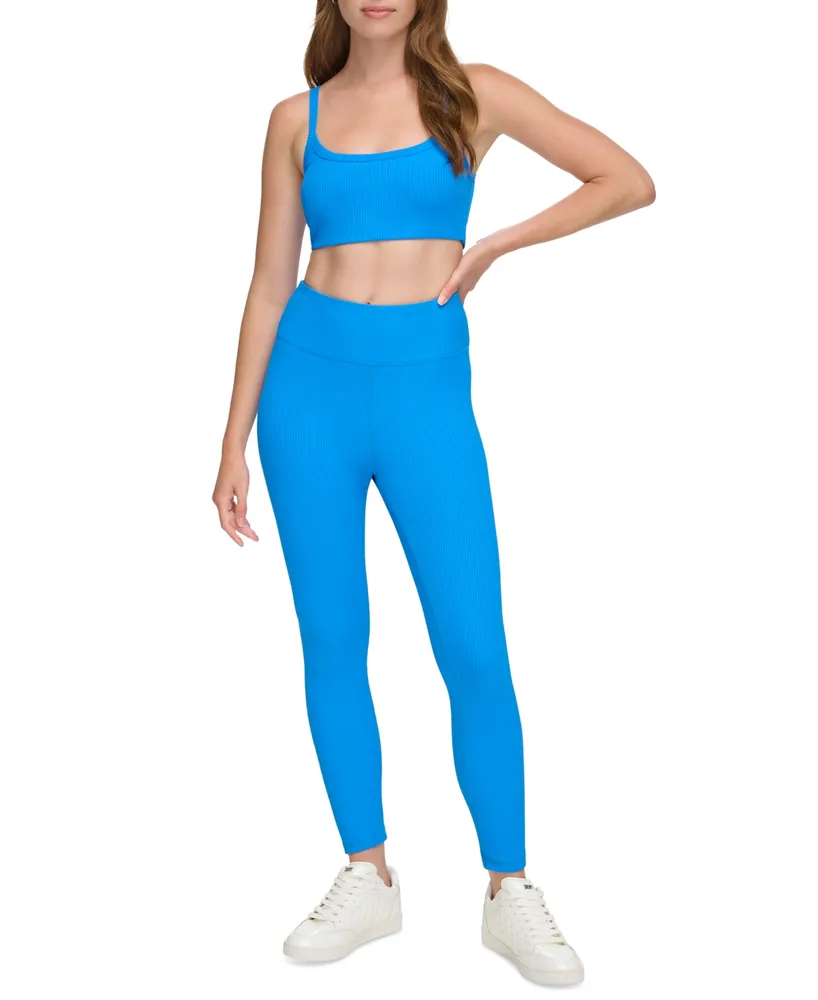 High-Waisted Rib-Knit Cropped Leggings For Women