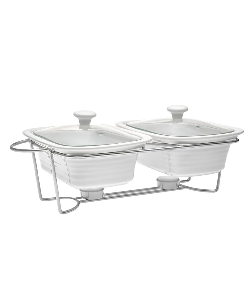 Godinger 2.5 Qt Double Baker with Stand