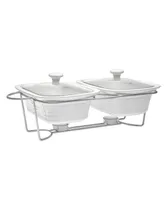 Godinger 2.5 Qt Double Baker with Stand