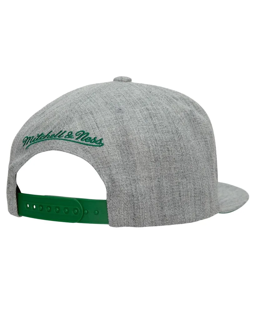 Men's Mitchell & Ness Heather Gray Boston Celtics Hardwood Classics 2.0 Snapback Hat