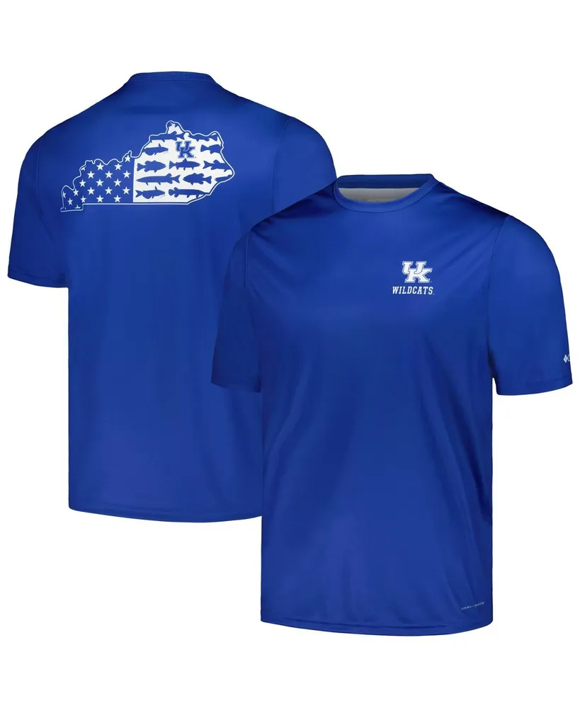 Men's Columbia Royal Kentucky Wildcats Terminal Tackle State Omni-Shade T-shirt