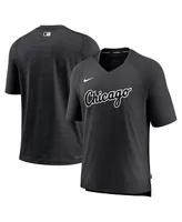 Men's Nike Black Chicago White Sox Authentic Collection Pregame Raglan Performance V-Neck T-shirt