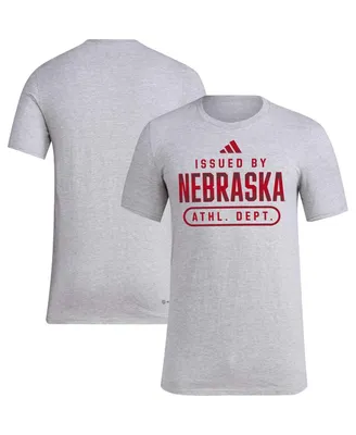 Men's adidas Heather Gray Nebraska Huskers Aeroready Pregame T-shirt