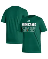 Men's adidas Green Miami Hurricanes Head of Class Fresh T-shirt