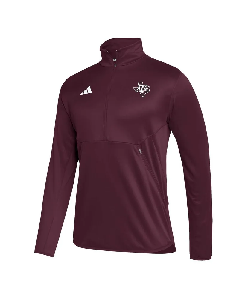 Men's adidas Maroon Texas A&M Aggies 2023 Sideline Aeroready Half-Zip Top