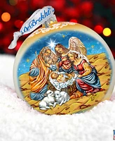 Designocracy Regal Nativity Lg Holiday Mercury Glass Collectible Ornaments G. DeBrekht
