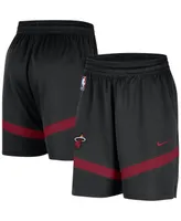 Men's Nike Black Miami Heat On-Court Practice Warmup Performance Shorts