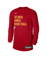 Men's and Women's Nike Red Atlanta Hawks 2023/24 Legend On-Court Practice Long Sleeve T-shirt