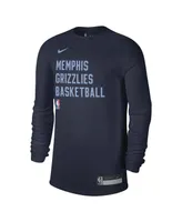 Men's and Women's Nike Navy Memphis Grizzlies 2023/24 Legend On-Court Practice Long Sleeve T-shirt