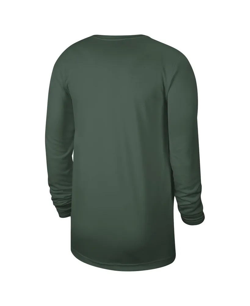 Men's and Women's Nike Hunter Green Milwaukee Bucks 2023/24 Legend On-Court Practice Long Sleeve T-shirt