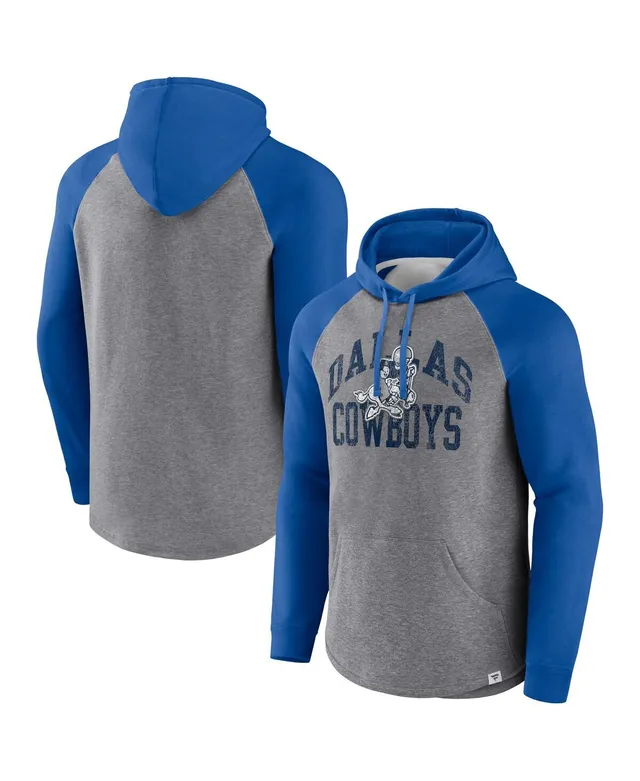 Men's Heathered Gray Dallas Cowboys Logo Premier Pullover Hoodie