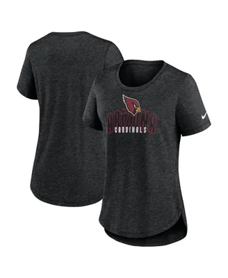 Women's Nike Heather Black Arizona Cardinals Fashion Tri-Blend T-shirt