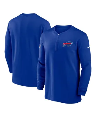 Men's Nike Royal Buffalo Bills 2023 Sideline Performance Long Sleeve Quarter-Zip Top
