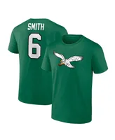 Men's Fanatics DeVonta Smith Kelly Green Philadelphia Eagles Alternate Icon Player Name and Number T-shirt