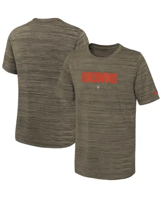 Big Boys Nike Brown Cleveland Browns Sideline Velocity Performance T-shirt