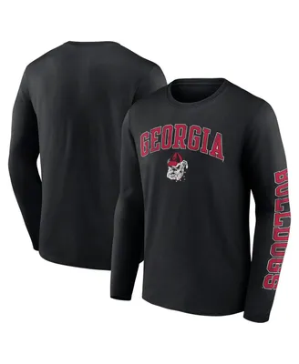 Men's Fanatics Georgia Bulldogs Distressed Arch Over Logo Long Sleeve T-shirt