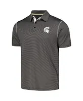 Men's Colosseum Gray Michigan State Spartans Cameron Polo Shirt