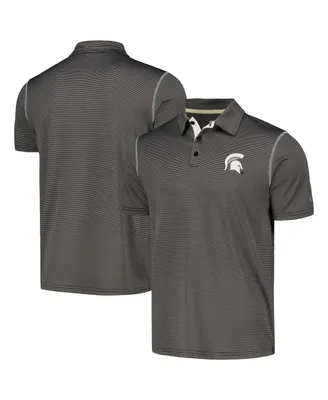 Men's Colosseum Gray Michigan State Spartans Cameron Polo Shirt
