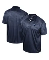 Men's Colosseum Navy Penn State Nittany Lions Honeycomb Raglan Polo Shirt