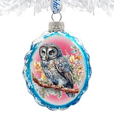 Designocracy Owl Keepsake Mercury Christmas Glass Ornaments G. DeBrekht