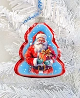 Designocracy Santa's Gift Keepsake Holiday Mercury Glass Ornaments G. DeBrekht