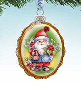 Designocracy Christmas Gnome Keepsake Christmas Mercury Glass Ornaments G. DeBrekht