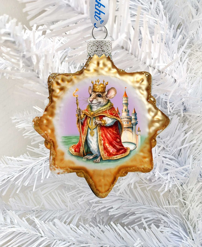 Designocracy Mouse King Keepsake Holiday Mercury Glass Ornaments G. DeBrekht