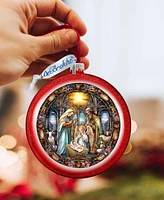 Designocracy Guiding Light Nativity Scene Ball Mercury Christmas Glass Ornaments G. DeBrekht