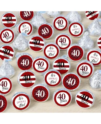 We Still Do 40th Wedding Anniversary Party Small Round Candy Stickers 324 Ct