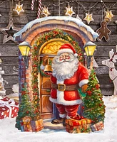 Designocracy Knocking the Door Santa 32" Christmas Outdoor Lawn Decor G. DeBrekht
