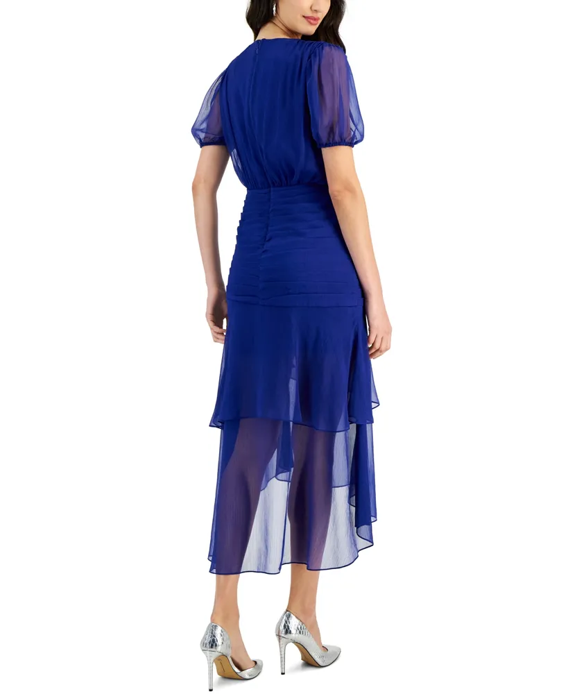 Tahari Asl Women's Ruched Midi Dress