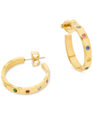 Kate Spade New York Small Pave Hoop Earrings, 1"