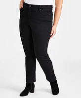 Style & Co Plus High-Rise Straight-Leg Jeans