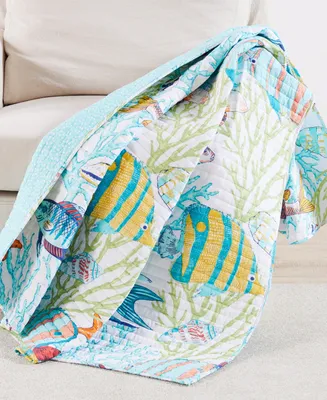 Levtex Beach Walk Coral Reef Reversible Quilted Throw, 50" x 60"