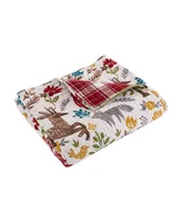 Levtex Folk Deer Woodland Reversible Quilted Throw, 50" x 60"