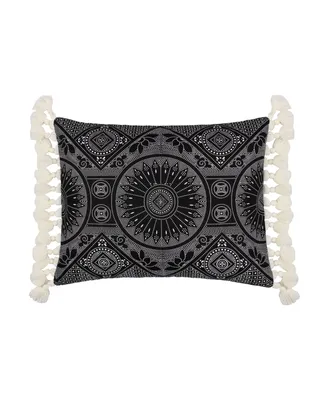Levtex Washed Linen Tassel Decorative Pillow, 14" x 18"