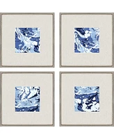 Marbleized Framed Art, Set of 4