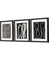 Naive Lines I Framed Art, Set of 3