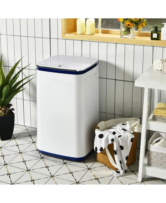 Costway Portable Full-Automatic Laundry Washing Machine 8.8lbs Spin Washer  W/ Drain Pump 