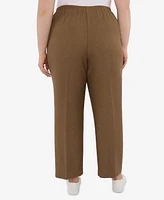 Alfred Dunner Plus Signature Fit Textured Trouser Average Length Pants