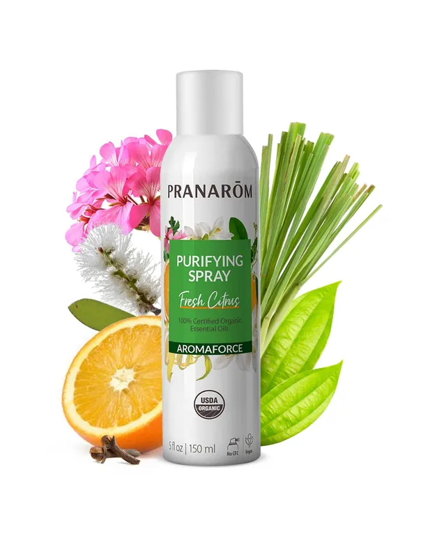 Pranarom Pure Essential Oil Aromaforce Throat Spray, Soothing Formula  Including Citrus, Eucalyptus, Oregano, Lemon, 15ml