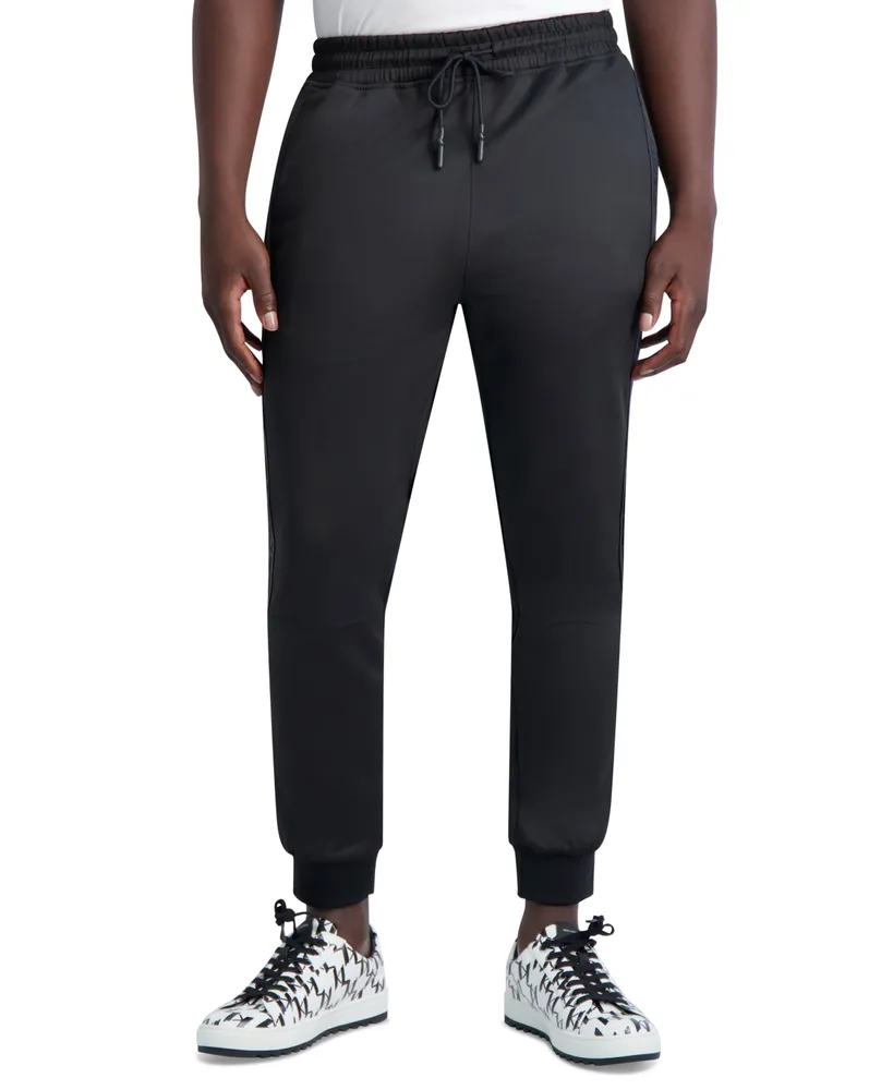 Karl Lagerfeld Paris Men's Slim Fit Tonal Logo Drawstring Track Pants,  Created for Macy's