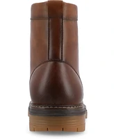 Vance Co. Men's Denver Tru Comfort Foam Plain Toe Lace-Up Ankle Boots
