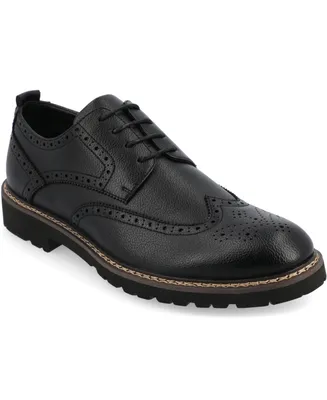 Vance Co. Men's Campbell Tru Comfort Foam Wingtip Lace-Up Derby Shoes